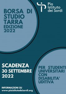 Borsa di studio Tarra edizione 2022 per studenti universitari con disabilità uditiva