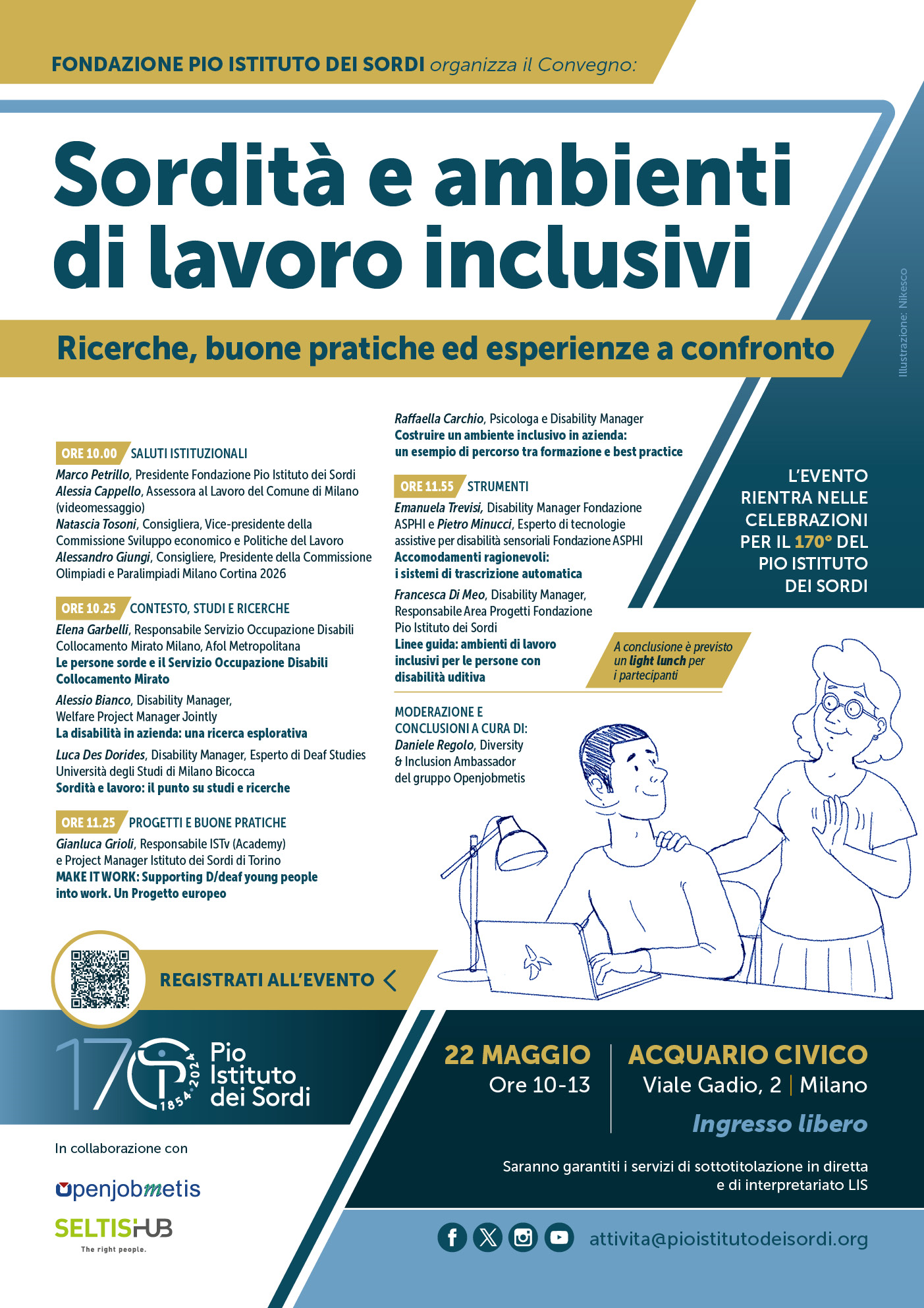 Locandina Convegno 22 Maggio Sordità e ambienti di lavoro inclusivi